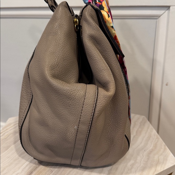 Tory Burch Bag Half Moon Taupe Tote - Picture 6 of 17